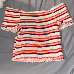 Cropped off the shoulder shirt